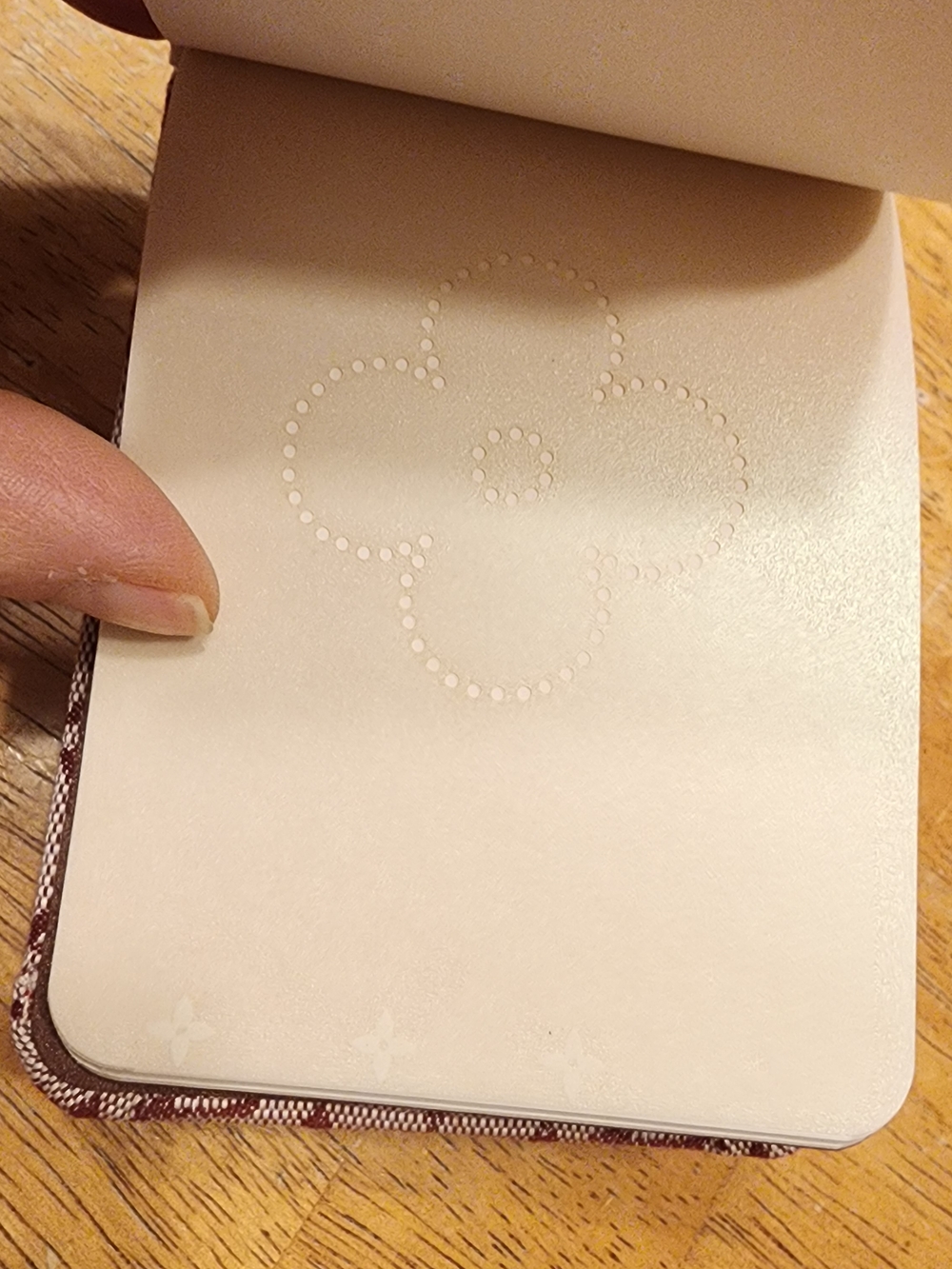 Louis Vuitton Monogram Mini Lin PM notebook in cherry red and Floral Accent - Picture 11 of 11